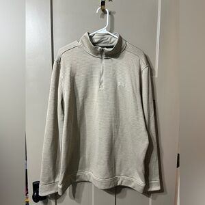 Under Armour Tan 1/4 Zip Lightweight Pullover Storm Golf Ribbed sweatshirt